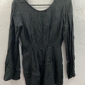 Black long sleeve romper